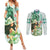 Kentucky Horse Racing Couples Matching Summer Maxi Dress and Long Sleeve Button Shirt Fancy Lady With Derby Mint Julep Cocktail - Wonder Print Shop
