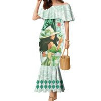 Kentucky Horse Racing Family Matching Mermaid Dress and Hawaiian Shirt Fancy Lady With Derby Mint Julep Cocktail - Wonder Print Shop