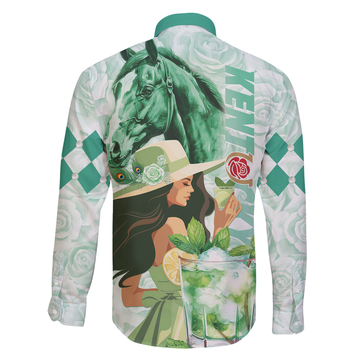 Kentucky Horse Racing Family Matching Puletasi and Hawaiian Shirt Fancy Lady With Derby Mint Julep Cocktail - Wonder Print Shop