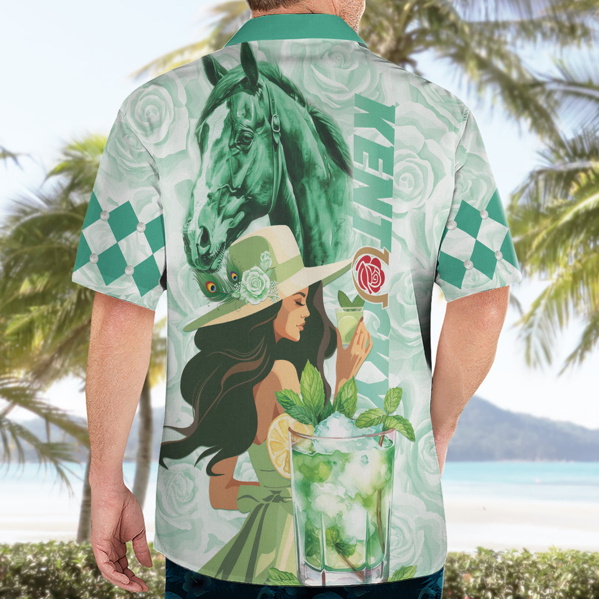 Kentucky Horse Racing Hawaiian Shirt Fancy Lady With Derby Mint Julep Cocktail - Wonder Print Shop