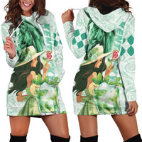 Kentucky Horse Racing Hoodie Dress Fancy Lady With Derby Mint Julep Cocktail - Wonder Print Shop