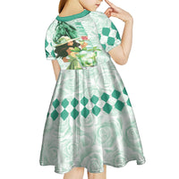 Kentucky Horse Racing Kid Short Sleeve Dress Fancy Lady With Derby Mint Julep Cocktail - Wonder Print Shop