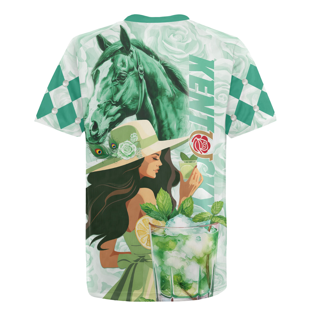 Kentucky Horse Racing Rugby Jersey Fancy Lady With Derby Mint Julep Cocktail - Wonder Print Shop