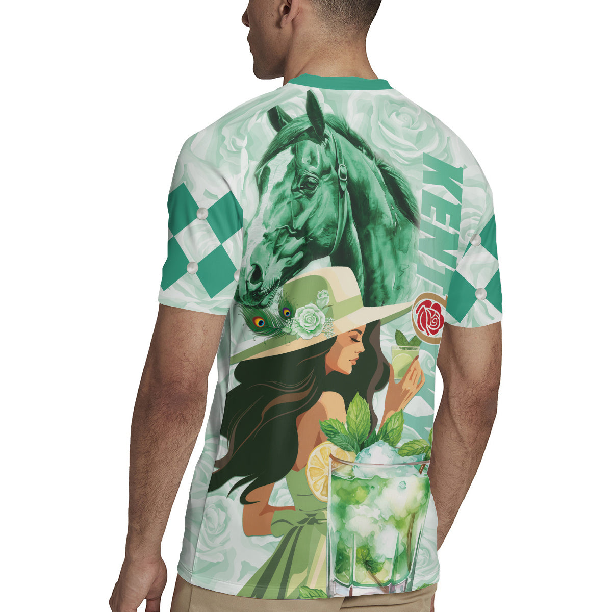 Kentucky Horse Racing Rugby Jersey Fancy Lady With Derby Mint Julep Cocktail - Wonder Print Shop