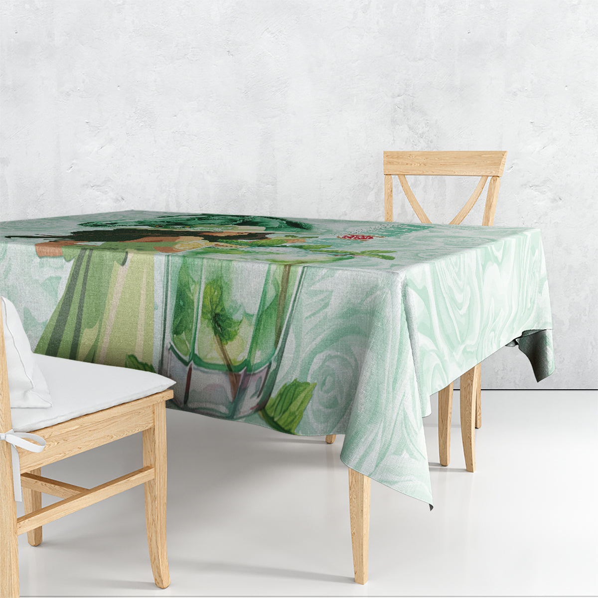Kentucky Horse Racing Tablecloth Fancy Lady With Derby Mint Julep Cocktail - Wonder Print Shop