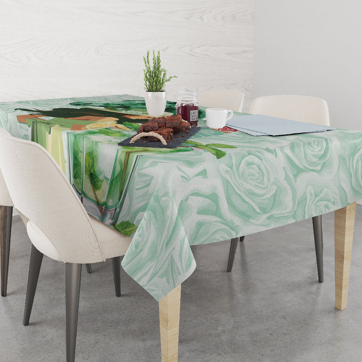 Kentucky Horse Racing Tablecloth Fancy Lady With Derby Mint Julep Cocktail - Wonder Print Shop
