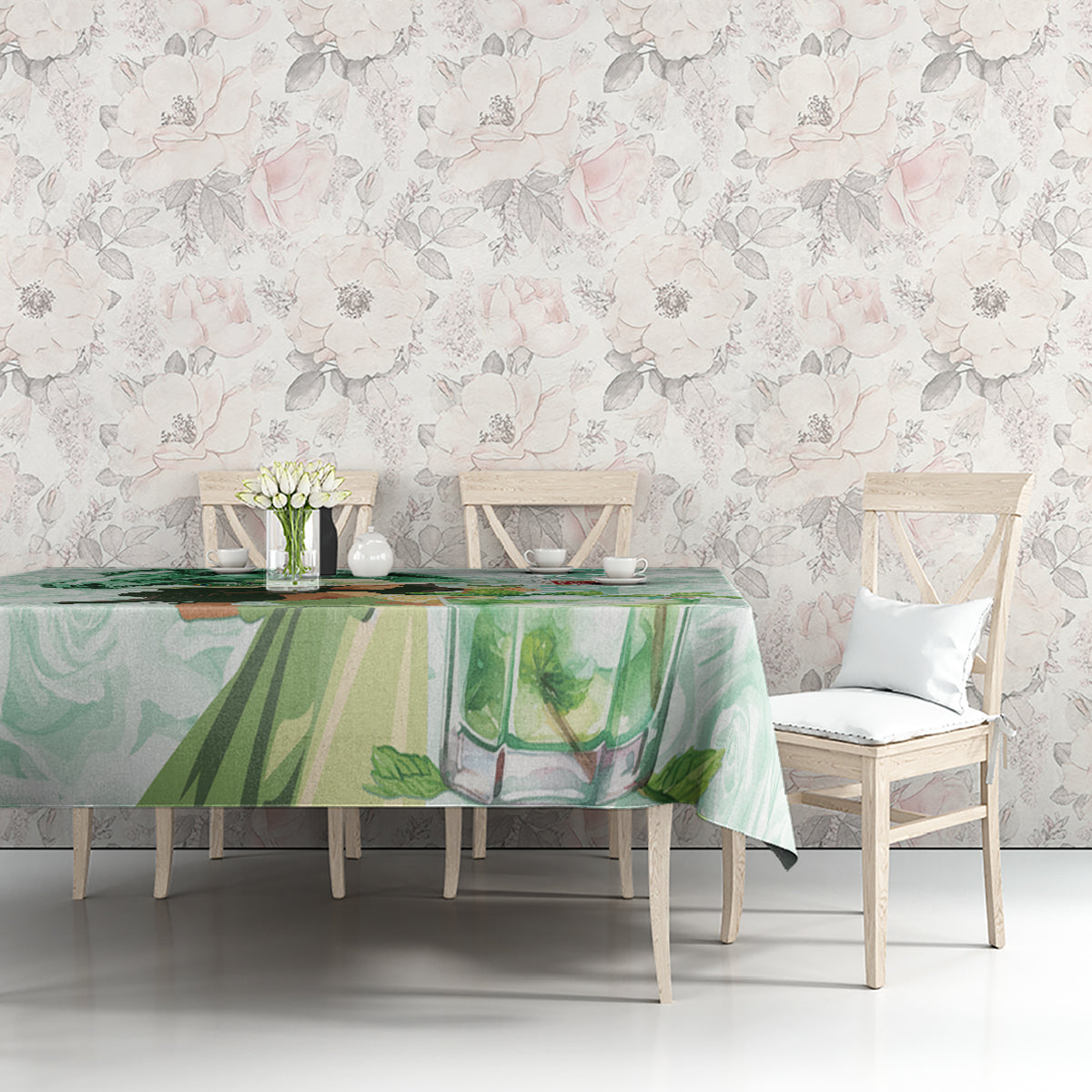 Kentucky Horse Racing Tablecloth Fancy Lady With Derby Mint Julep Cocktail - Wonder Print Shop