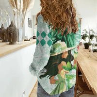 Kentucky Horse Racing Women Casual Shirt Fancy Lady With Derby Mint Julep Cocktail - Wonder Print Shop