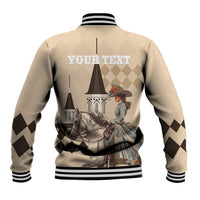 Personalized Kentucky Horse Racing Baseball Jacket Derby Lady Riding Horse Twin Spires - Wonder Print Shop