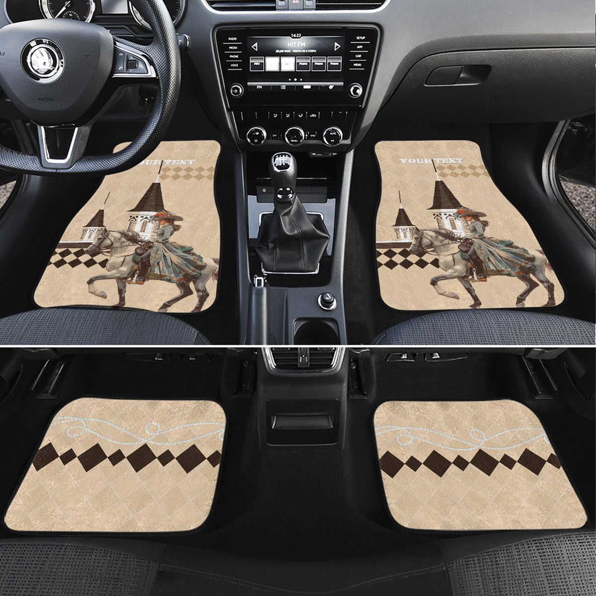 Kentucky Horse Racing Car Mats Derby Lady Riding Horse Twin Spires - Wonder Print Shop