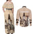 Personalized Kentucky Horse Racing Couples Matching Off Shoulder Maxi Dress and Long Sleeve Button Shirt Derby Lady Riding Horse Twin Spires - Wonder Print Shop