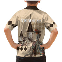 Personalized Kentucky Horse Racing Family Matching Mermaid Dress and Hawaiian Shirt Derby Lady Riding Horse Twin Spires - Wonder Print Shop