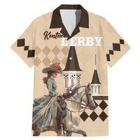 Personalized Kentucky Horse Racing Family Matching Mermaid Dress and Hawaiian Shirt Derby Lady Riding Horse Twin Spires - Wonder Print Shop