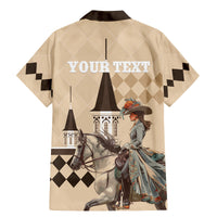 Personalized Kentucky Horse Racing Family Matching Mermaid Dress and Hawaiian Shirt Derby Lady Riding Horse Twin Spires - Wonder Print Shop