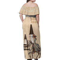 Personalized Kentucky Horse Racing Family Matching Off Shoulder Maxi Dress and Hawaiian Shirt Derby Lady Riding Horse Twin Spires - Wonder Print Shop