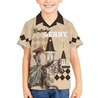 Personalized Kentucky Horse Racing Family Matching Summer Maxi Dress and Hawaiian Shirt Derby Lady Riding Horse Twin Spires - Wonder Print Shop