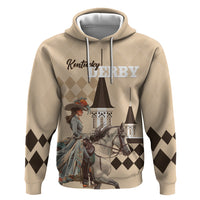 Personalized Kentucky Horse Racing Hoodie Derby Lady Riding Horse Twin Spires - Wonder Print Shop