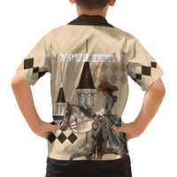 Personalized Kentucky Horse Racing Kid Hawaiian Shirt Derby Lady Riding Horse Twin Spires - Wonder Print Shop