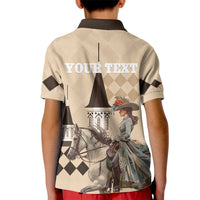 Personalized Kentucky Horse Racing Kid Polo Shirt Derby Lady Riding Horse Twin Spires - Wonder Print Shop