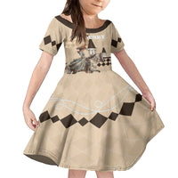 Personalized Kentucky Horse Racing Kid Short Sleeve Dress Derby Lady Riding Horse Twin Spires - Wonder Print Shop