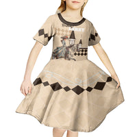 Personalized Kentucky Horse Racing Kid Short Sleeve Dress Derby Lady Riding Horse Twin Spires - Wonder Print Shop