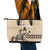 Kentucky Horse Racing Leather Tote Bag Derby Lady Riding Horse Twin Spires - Wonder Print Shop
