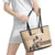 Kentucky Horse Racing Leather Tote Bag Derby Lady Riding Horse Twin Spires - Wonder Print Shop