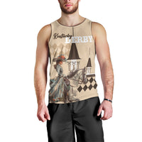 Personalized Kentucky Horse Racing Men Tank Top Derby Lady Riding Horse Twin Spires - Wonder Print Shop