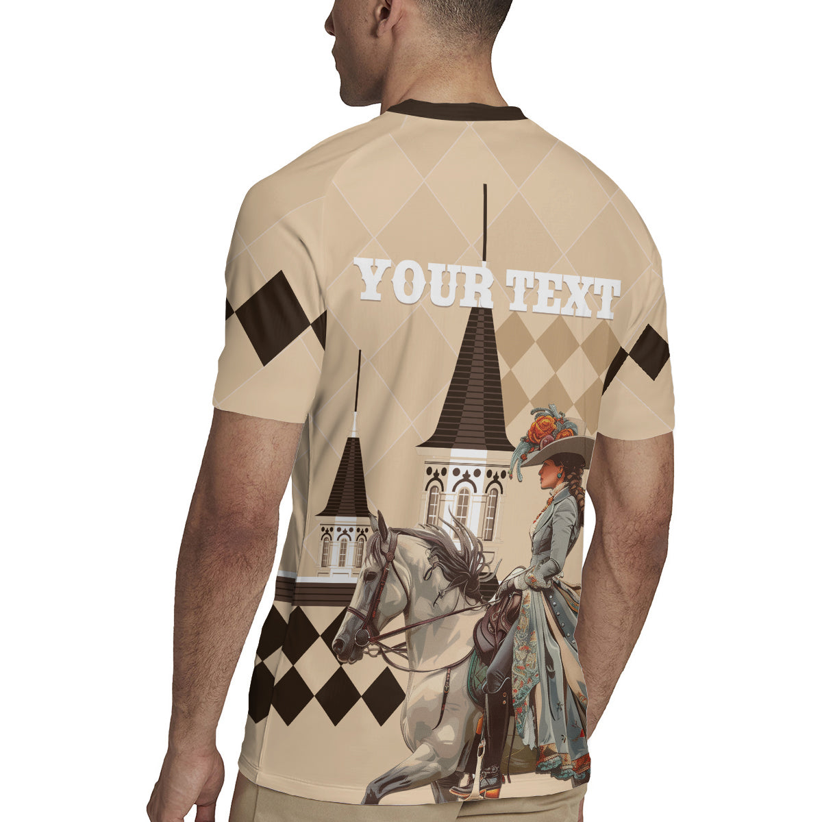 Personalized Kentucky Horse Racing Rugby Jersey Derby Lady Riding Horse Twin Spires - Wonder Print Shop