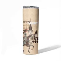 Kentucky Horse Racing Skinny Tumbler Derby Lady Riding Horse Twin Spires - Wonder Print Shop
