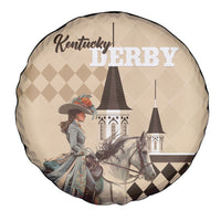 Kentucky Horse Racing Spare Tire Cover Derby Lady Riding Horse Twin Spires - Wonder Print Shop