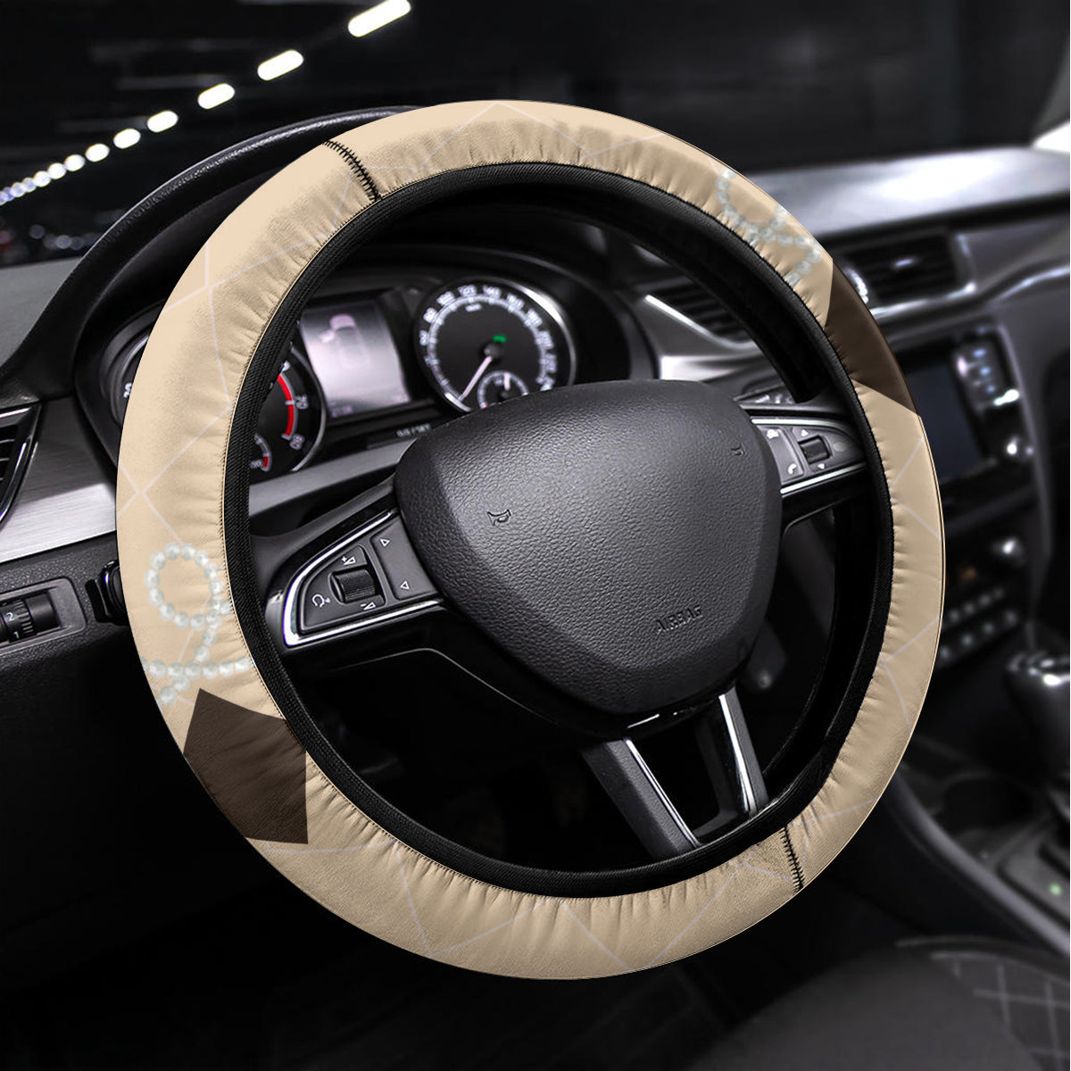 Kentucky Horse Racing Steering Wheel Cover Derby Lady Riding Horse Twin Spires - Wonder Print Shop