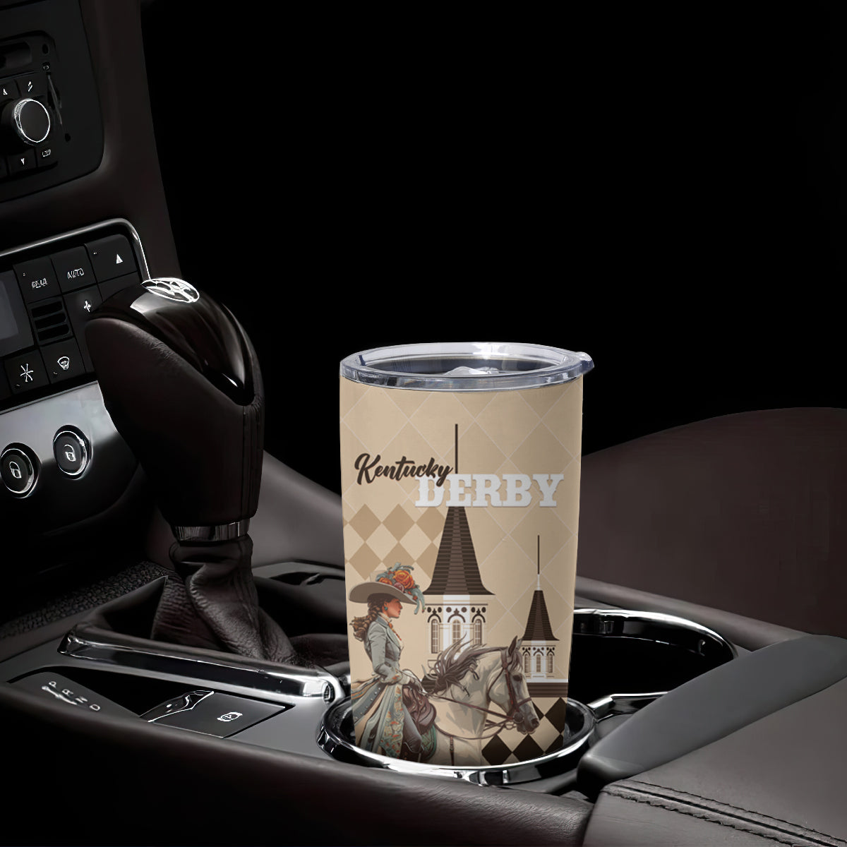 Kentucky Horse Racing Tumbler Cup Derby Lady Riding Horse Twin Spires - Wonder Print Shop