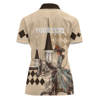 Personalized Kentucky Horse Racing Women Polo Shirt Derby Lady Riding Horse Twin Spires - Wonder Print Shop