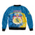 Sweden Sleeve Zip Bomber Jacket Swedish Lion With Coat Of Arms - Wonder Print Shop