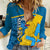 Sweden Women Casual Shirt Swedish Lion With Coat Of Arms - Wonder Print Shop