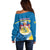 Custom Sweden Off Shoulder Sweater Swedish Lion With Coat Of Arms - Wonder Print Shop