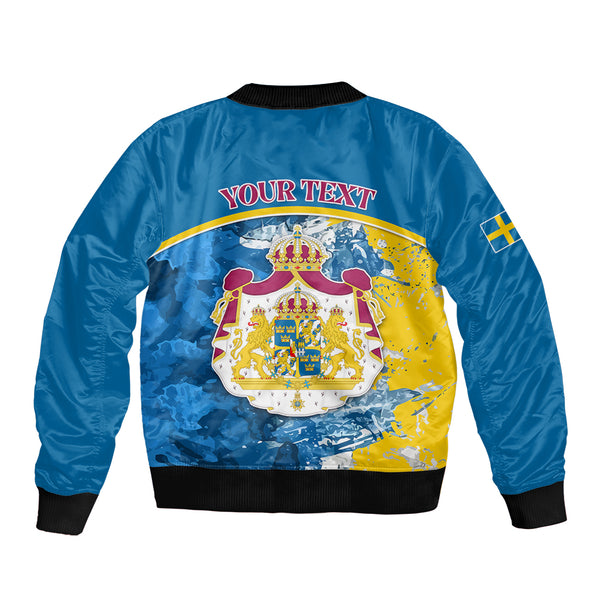 Pattern Print Swedish Men's Bomber Jacket