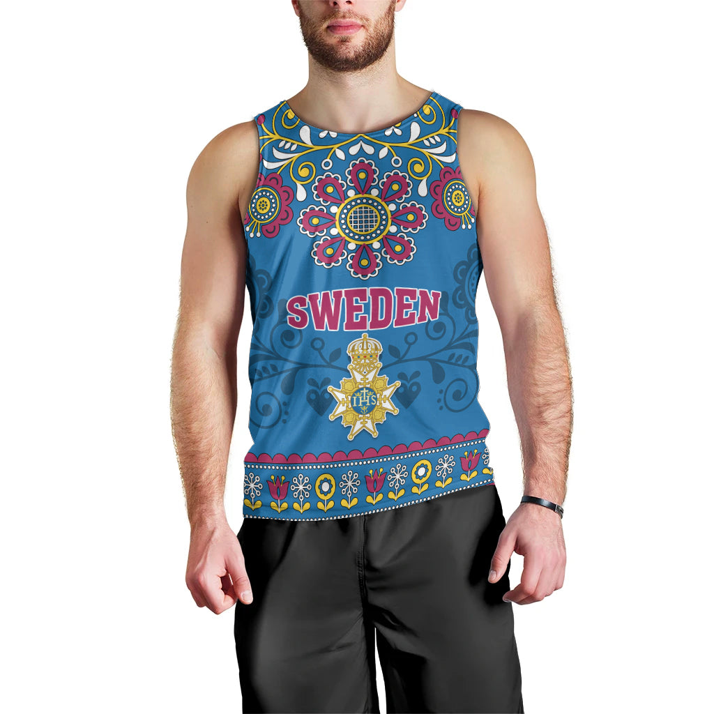 sweden-men-tank-top-swedish-three-crown-mix-scandinavian-flowers