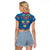 Sweden Raglan Cropped T Shirt Swedish Three Crown Mix Scandinavian Flowers - Wonder Print Shop