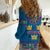 Sweden Women Casual Shirt Swedish Three Crown Mix Scandinavian Flowers - Wonder Print Shop