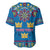 Custom Sweden Baseball Jersey Swedish Three Crown Mix Scandinavian Flowers - Wonder Print Shop