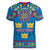 Custom Sweden Women V Neck T Shirt Swedish Three Crown Mix Scandinavian Flowers - Wonder Print Shop