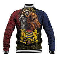 Chad Independence Day 1960 Baseball Jacket Tchad Goat and Lion African Pattern - Wonder Print Shop