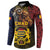 Chad Independence Day 1960 Button Sweatshirt Tchad Goat and Lion African Pattern - Wonder Print Shop