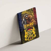 Chad Independence Day 1960 Canvas Wall Art Tchad Goat and Lion African Pattern - Wonder Print Shop