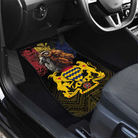 Chad Independence Day 1960 Car Mats Tchad Goat and Lion African Pattern - Wonder Print Shop