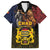 Chad Independence Day 1960 Family Matching Off Shoulder Short Dress and Hawaiian Shirt Tchad Goat and Lion African Pattern - Wonder Print Shop