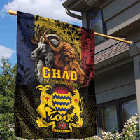 Chad Independence Day 1960 Garden Flag Tchad Goat and Lion African Pattern - Wonder Print Shop