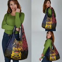 Chad Independence Day 1960 Grocery Bag Tchad Goat and Lion African Pattern